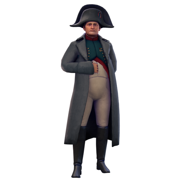 Napoleon Bonaparte zoals hij in de exhibitie verschijnt